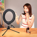 PULUZ 6.2인치 16cm USB RGBW 조광 가능한 LED 링 브이로깅 사진 영상 조명, 콜드 슈 삼각대 볼 헤드 및 리모컨 포함, 6.2인치 RGBW / 리모컨