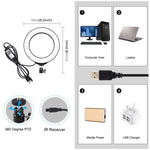 PULUZ 6.2인치 16cm USB RGBW 조광 가능한 LED 링 브이로깅 사진 영상 조명, 콜드 슈 삼각대 볼 헤드 및 리모컨 포함, 6.2인치 RGBW / 리모컨