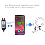 PULUZ 6.2인치 16cm USB RGBW 조광 가능한 LED 링 브이로깅 사진 영상 조명, 콜드 슈 삼각대 볼 헤드 및 리모컨 포함, 6.2인치 RGBW / 리모컨