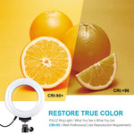 PULUZ 4.7인치 12cm 곡면 USB 10 모드 8 색상 RGBW 조광 가능한 LED 링 브이로깅 사진 영상 조명, 삼각대 볼 헤드 포함, 4.7인치 RGBW