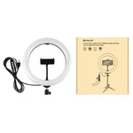 PULUZ 10.2인치 26cm USB 10 모드 8 색상 RGBW 조광 가능한 LED 링 브이로깅 사진 영상 조명, 콜드 슈 삼각대 볼 헤드 및 휴대폰 클램프 포함, 10.2인치 RGBW