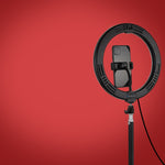 PULUZ 10.2인치 26cm USB 10 모드 8 색상 RGBW 조광 가능한 LED 링 브이로깅 사진 영상 조명, 콜드 슈 삼각대 볼 헤드 및 휴대폰 클램프 포함, 10.2인치 RGBW