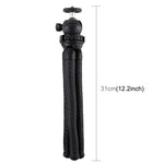 PULUZ 미니 문어형 유연한 삼각대 홀더 볼 헤드 포함 SLR 카메라, GoPro, 휴대폰용, 크기: 30cmx5cm, 30cm 삼각대
