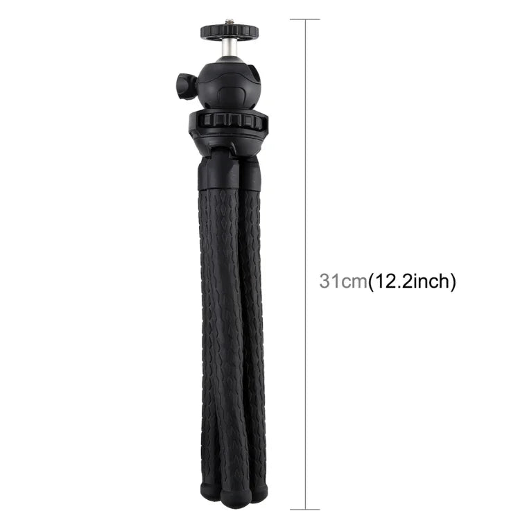 PULUZ 미니 문어형 유연한 삼각대 홀더 볼 헤드 포함 SLR 카메라, GoPro, 휴대폰용, 크기: 30cmx5cm, 30cm 삼각대