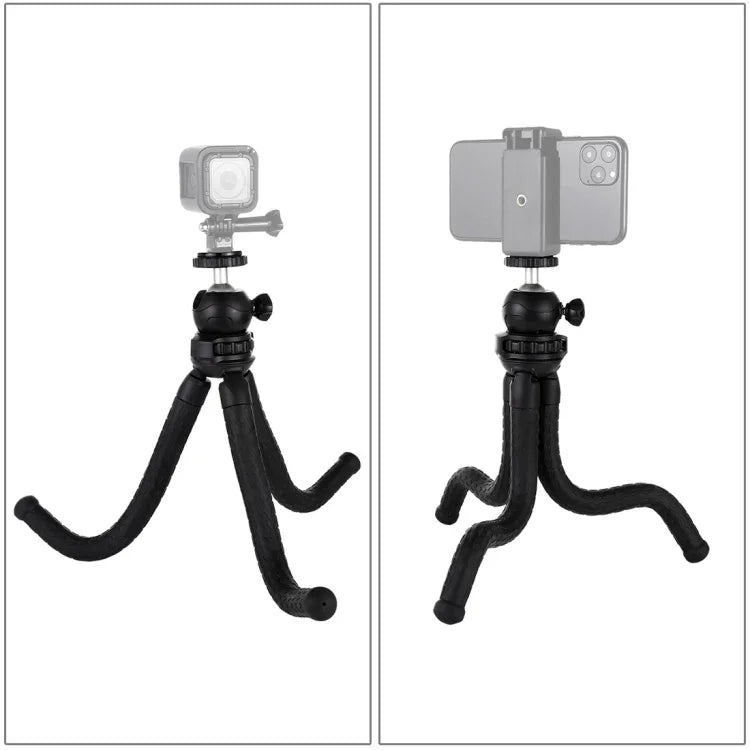 PULUZ 미니 문어형 유연한 삼각대 홀더 볼 헤드 포함 SLR 카메라, GoPro, 휴대폰용, 크기: 30cmx5cm, 30cm 삼각대