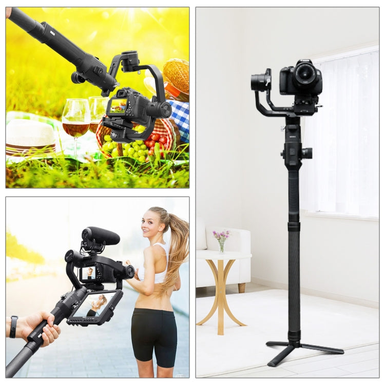 PULUZ DJI / MOZA / Feiyu V2 / Zhiyun G5 / SPG 짐벌용 탄소 섬유 확장 모노포드 폴대 연장 스틱, 길이: 35cm, 35cm