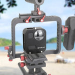 PULUZ GoPro Max용 하우징 쉘 CNC 알루미늄 합금 보호 케이지, 알루미늄 합금 케이지