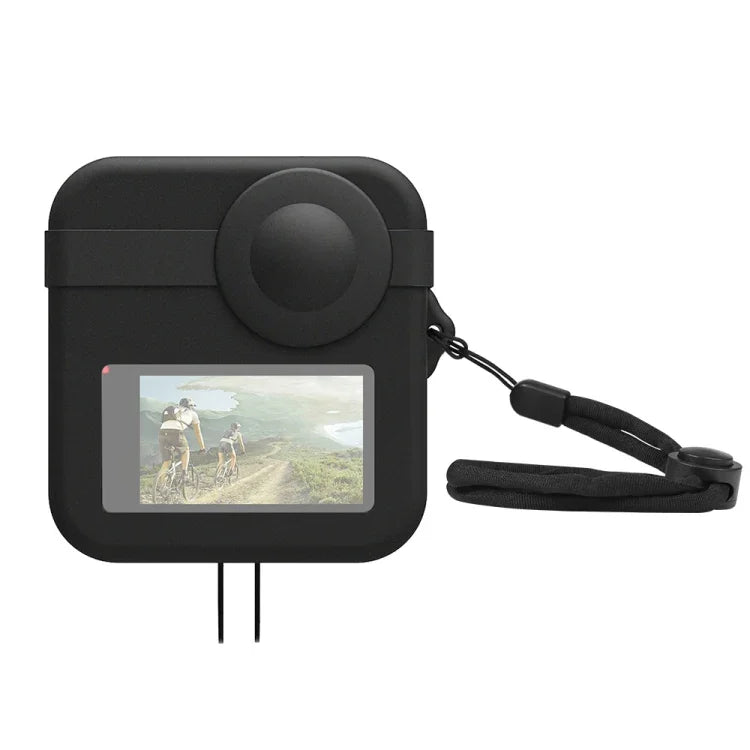 GoPro Max용 PULUZ 듀얼 렌즈 캡 케이스 + 본체 실리콘 보호 케이스, 실리콘 케이스