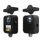GoPro Max용 PULUZ 듀얼 렌즈 캡 케이스 + 본체 실리콘 보호 케이스, 실리콘 케이스