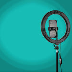 PULUZ 10.2인치 26cm 곡면 USB RGBW 조광 가능한 LED 링 브이로깅 사진 영상 조명, 삼각대 볼 헤드 및 리모컨, 휴대폰 클램프 포함, 10.2인치 RGBW