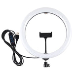 PULUZ 11.8인치 30cm USB 3 모드 조광 가능한 듀얼 색온도 LED 곡면 확산 링 브이로깅 셀피 사진 영상 조명, 휴대폰 클램프 포함, 11.8인치