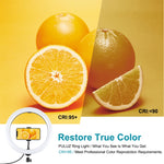 PULUZ 11.8인치 30cm USB 3 모드 조광 가능한 듀얼 색온도 LED 곡면 확산 링 브이로깅 셀피 사진 영상 조명, 휴대폰 클램프 포함, 11.8인치