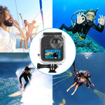 GoPro MAX용 PULUZ 45m 방수 하우징 다이빙 케이스, 버클 기본 마운트 및 나사 포함, 방수 케이스