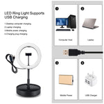 PULUZ 10.2인치 26cm USB 3 모드 조광 듀얼 색온도 LED 곡면 링 브이로깅 셀피 사진 영상 조명, 블루투스 리모컨 셔터 & 접이식 데스크탑 홀더 & 휴대폰 클램프 포함