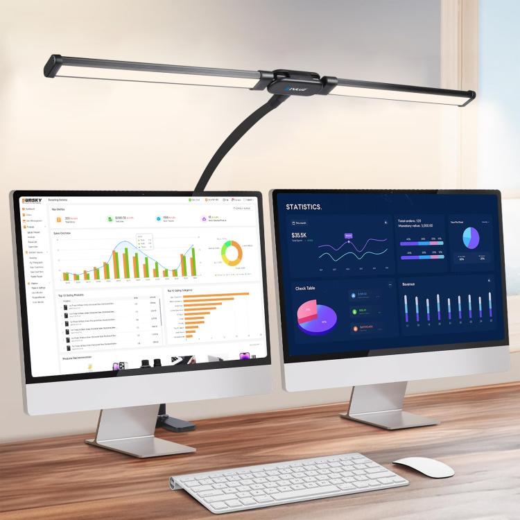 PULUZ 구즈넥 튜브 LED 보조 조명 이중 헤드 클립 데스크 램프