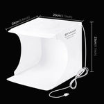 PULUZ 23cm 링 LED 패널 접이식 휴대용 조명 사진 조명 스튜디오 촬영 텐트 박스 키트 6가지 배경색 포함 (검정, 흰색, 노랑, 빨강, 초록, 파랑), 펼친 크기: 24cm x 23cm x 23cm, 23cm 링 LED 패널