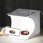 PULUZ 23cm 링 LED 패널 접이식 휴대용 조명 사진 조명 스튜디오 촬영 텐트 박스 키트 6가지 배경색 포함 (검정, 흰색, 노랑, 빨강, 초록, 파랑), 펼친 크기: 24cm x 23cm x 23cm, 23cm 링 LED 패널