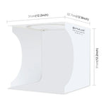 PULUZ 30cm 접이식 휴대용 링 라이트 보드 사진 조명 스튜디오 촬영 텐트 박스 키트 6가지 배경 포함 (블랙, 화이트, 옐로우, 레드, 그린, 블루), 펼친 크기: 31cm x 31cm x 32cm, 30cm 박스