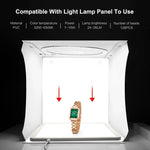PULUZ 30cm 접이식 휴대용 링 라이트 보드 사진 조명 스튜디오 촬영 텐트 박스 키트 6가지 배경 포함 (블랙, 화이트, 옐로우, 레드, 그린, 블루), 펼친 크기: 31cm x 31cm x 32cm, 30cm 박스