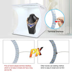 PULUZ 30cm 접이식 휴대용 링 라이트 보드 사진 조명 스튜디오 촬영 텐트 박스 키트 6가지 배경 포함 (블랙, 화이트, 옐로우, 레드, 그린, 블루), 펼친 크기: 31cm x 31cm x 32cm, 30cm 박스