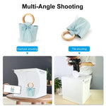 PULUZ 30cm 접이식 휴대용 링 라이트 보드 사진 조명 스튜디오 촬영 텐트 박스 키트 6가지 배경 포함 (블랙, 화이트, 옐로우, 레드, 그린, 블루), 펼친 크기: 31cm x 31cm x 32cm, 30cm 박스