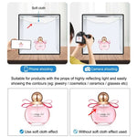 PULUZ 30cm 접이식 링 라이트 사진 조명 스튜디오 촬영 텐트 박스 키트 6가지 배경색 포함 검정 / 흰색 / 주황 / 빨강 / 초록 / 파랑, 30cm 박스 검정