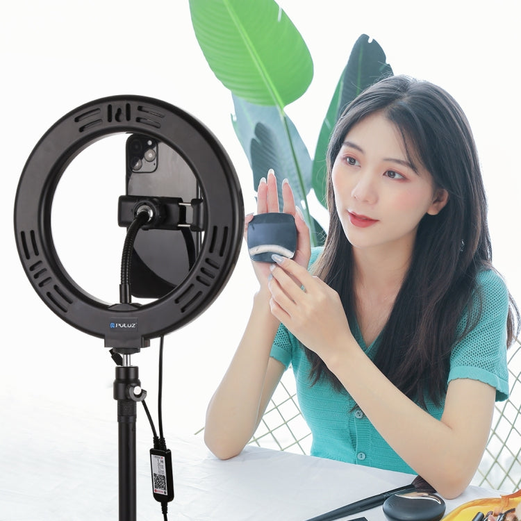 PULUZ 7.9인치 20cm USB RGB 조광 LED 듀얼 색온도 LED 곡면 링 브이로깅 셀피 사진 영상 조명, 휴대폰 클램프 포함, 7.9인치 RGBW