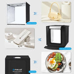 PULUZ 40cm 접이식 휴대용 백색 조명 조광 가능 사진 조명 스튜디오 촬영 텐트 박스 키트 6가지 배경색(검정, 주황, 흰색, 빨강, 초록, 파랑), 40cm 박스(미국), 40cm 박스(영국), 40cm 박스(유럽), 40cm 박스(호주)