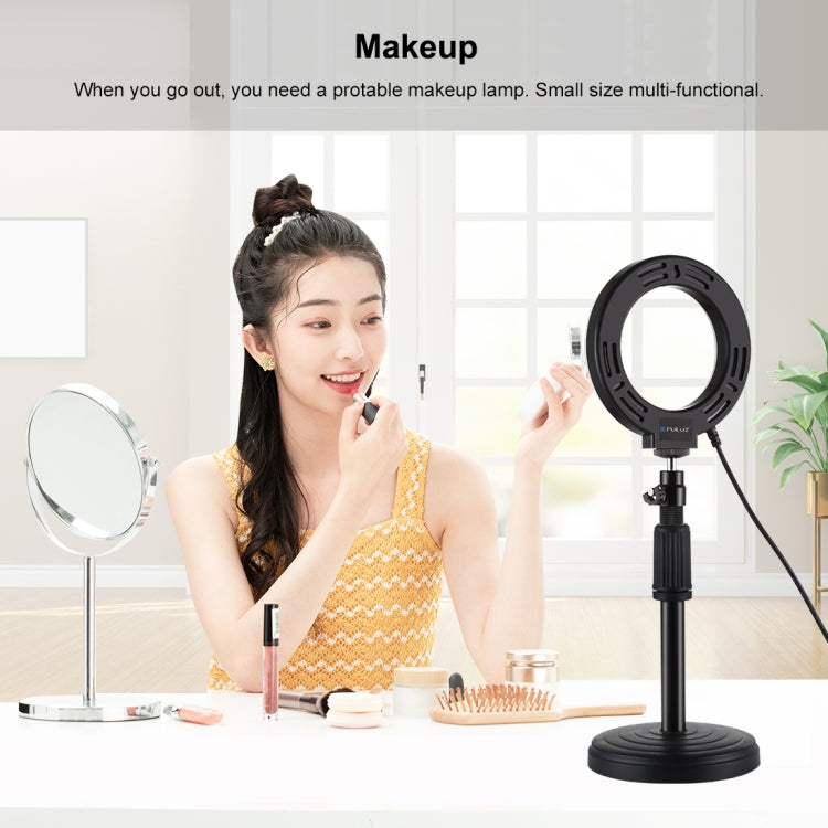 PULUZ 4.7인치 12cm 곡면 USB 백색광 LED 링 셀피 뷰티 브이로깅 사진 영상 조명, 4.7인치