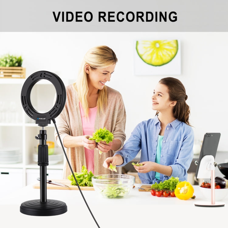 PULUZ 4.7인치 12cm 곡면 USB 백색광 LED 링 셀피 뷰티 브이로깅 사진 영상 조명, 4.7인치
