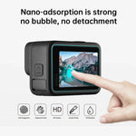 PULUZ GoPro HERO12 Black /11 Black /10 Black /9 Black 렌즈 + LCD 디스플레이 9H 2.5D 강화유리 필름, GoPro HERO9 Black용