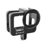 GoPro HERO13 Black /12 Black /11 Black /10 Black /9 Black용 PULUZ 두꺼운 하우징 쉘 CNC 알루미늄 합금 보호 케이지 보험 프레임 및 52mm UV 렌즈 포함, GoPro HERO9 Black 두꺼운용