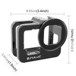 GoPro HERO13 Black /12 Black /11 Black /10 Black /9 Black용 PULUZ 두꺼운 하우징 쉘 CNC 알루미늄 합금 보호 케이지 보험 프레임 및 52mm UV 렌즈 포함, GoPro HERO9 Black 두꺼운용