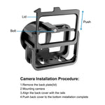 GoPro HERO13 Black /12 Black /11 Black /10 Black /9 Black용 PULUZ 두꺼운 하우징 쉘 CNC 알루미늄 합금 보호 케이지 보험 프레임 및 52mm UV 렌즈 포함, GoPro HERO9 Black 두꺼운용