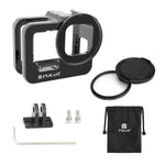 GoPro HERO13 Black /12 Black /11 Black /10 Black /9 Black용 PULUZ 두꺼운 하우징 쉘 CNC 알루미늄 합금 보호 케이지 보험 프레임 및 52mm UV 렌즈 포함, GoPro HERO9 Black 두꺼운용