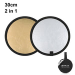 PULUZ 30cm 2-in-1 실버/골드 접이식 사진 스튜디오 반사판, 30cm 반사판