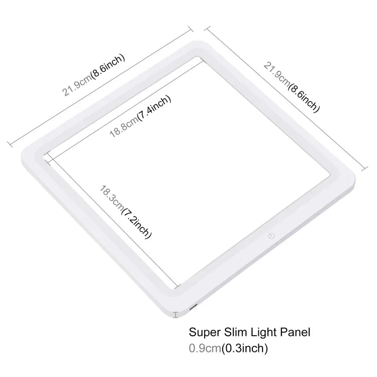 PULUZ 20cm LED 그림자 없는 조명 패드 사진 스튜디오 박스용, 20cm 그림자 없는 조명