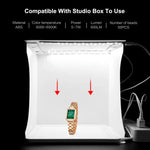 PULUZ 미니 LED 사진 그림자 없는 조명 램프 패널 + 스튜디오 촬영 텐트 박스, 아크릴 소재, 20cm x 20cm 유효 면적, 20cm(2 LED) + 그림자 없는 조명