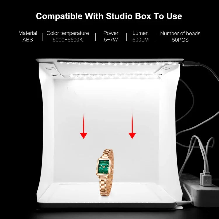 PULUZ 미니 LED 사진 그림자 없는 조명 램프 패널 + 스튜디오 촬영 텐트 박스, 아크릴 소재, 20cm x 20cm 유효 면적, 20cm(2 LED) + 그림자 없는 조명