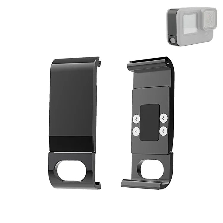 GoPro HERO13 Black /12 Black /11 Black /10 Black /9 Black용 PULUZ 금속 배터리 측면 인터페이스 커버, 금속 플라스틱 측면 커버