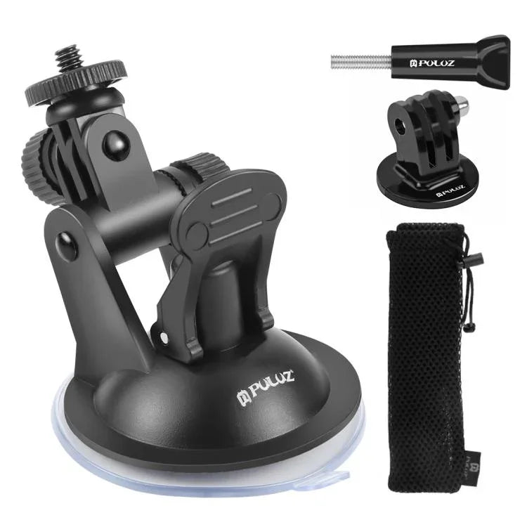 PULUZ 자동차 흡착 컵 마운트 나사 & 삼각대 마운트 어댑터 & 보관 가방 GoPro, Insta360, DJI 및 기타 액션 카메라용, 흡착 컵 마운트