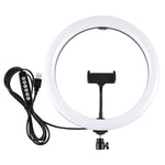 PULUZ 11.8인치 30cm 곡면 USB 10 모드 8색 RGBW 조광 LED 링 브이로깅 사진 영상 조명, 삼각대 볼 헤드 & 휴대폰 클램프 포함, 11.8인치 버튼 조절