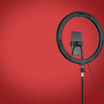PULUZ 11.8인치 30cm 곡면 USB 10 모드 8색 RGBW 조광 LED 링 브이로깅 사진 영상 조명, 삼각대 볼 헤드 & 휴대폰 클램프 포함, 11.8인치 버튼 조절