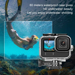 GoPro HERO13 Black /12 Black /11 Black /10 Black /9 Black용 PULUZ 60m 방수 하우징 보호 케이스, 버클 기본 마운트 및 나사 포함, GoPro HERO9 Black용