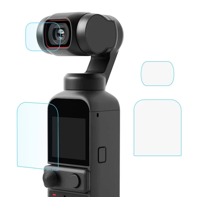 DJI OSMO Pocket 2용 PULUZ 9H 2.5D HD 강화유리 렌즈 보호필름 + 스크린 필름, DJI OSMO Pocket 2용