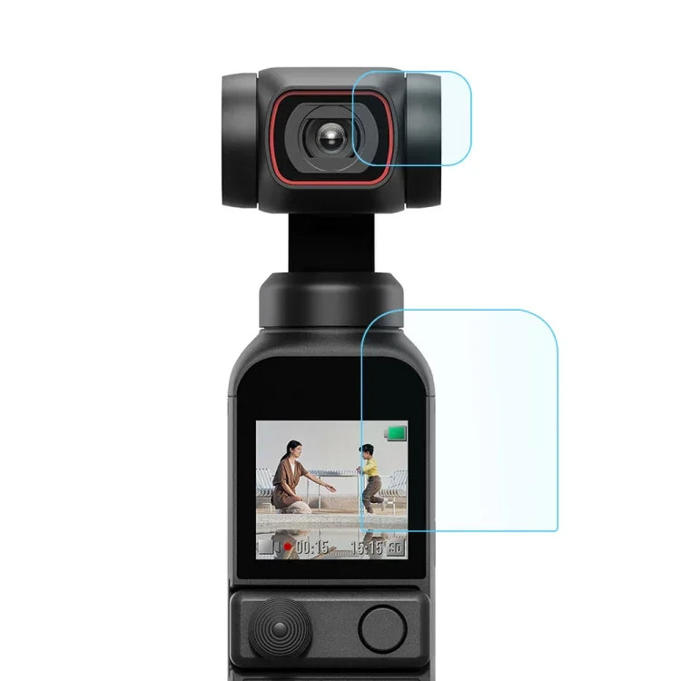 DJI OSMO Pocket 2용 PULUZ 9H 2.5D HD 강화유리 렌즈 보호필름 + 스크린 필름, DJI OSMO Pocket 2용