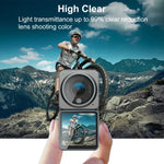 DJI Action 2용 PULUZ 3 in 1 렌즈 + 전후면 LCD 디스플레이 9H 2.5D 강화유리 필름, 렌즈 스크린 필름