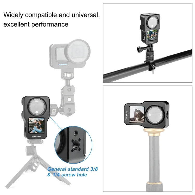 DJI Action 2용 PULUZ CNC 알루미늄 합금 케이지, 알루미늄 케이지 (블랙), 알루미늄 케이지 (티타늄 색상)