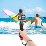 PULUZ 고프로, 인스타360, DJI 및 기타 액션 카메라용 스트랩 및 퀵 릴리스 베이스가 있는 부력 폼 핸드 그립, 폼 부력 핸드 그립
