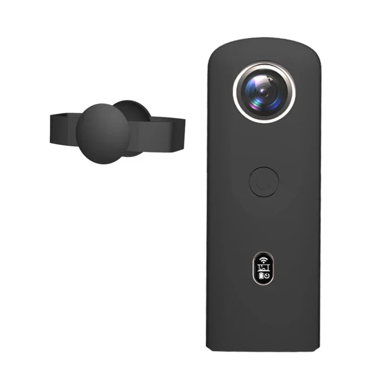 PULUZ Ricoh Theta SC2 360 파노라마 카메라용 렌즈 커버 포함 실리콘 보호 케이스, Ricoh Theta SC2(블랙)용 실리콘 케이스